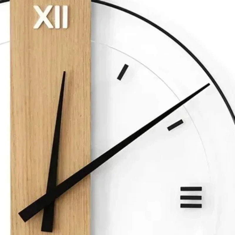 Silent Wooden Wall Clock