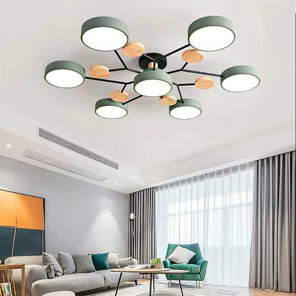 Slim Designer Ceiling Light with Hand-Finished Details