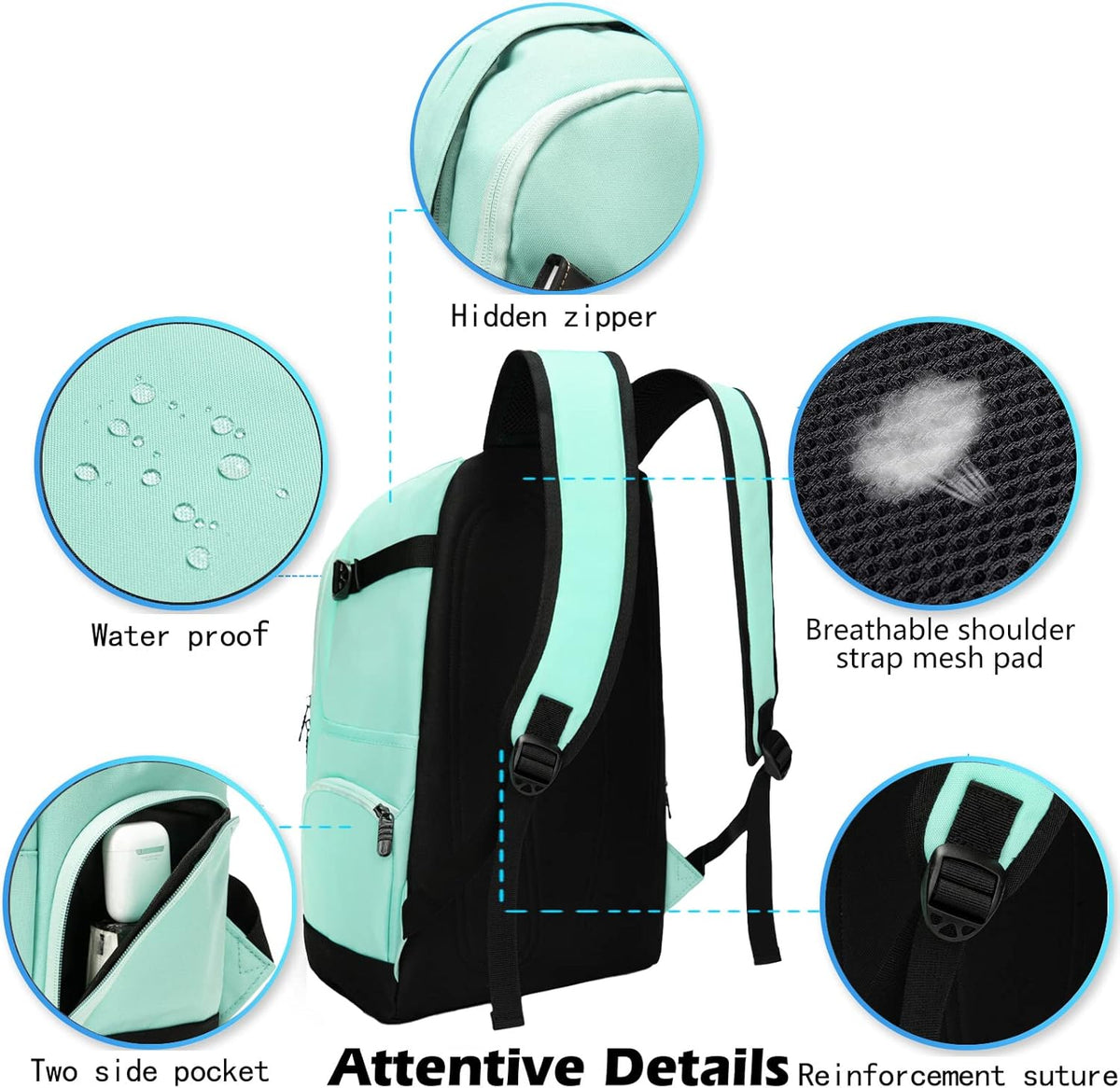 Slim Travel & Work Laptop Backpack with Organizer Pockets