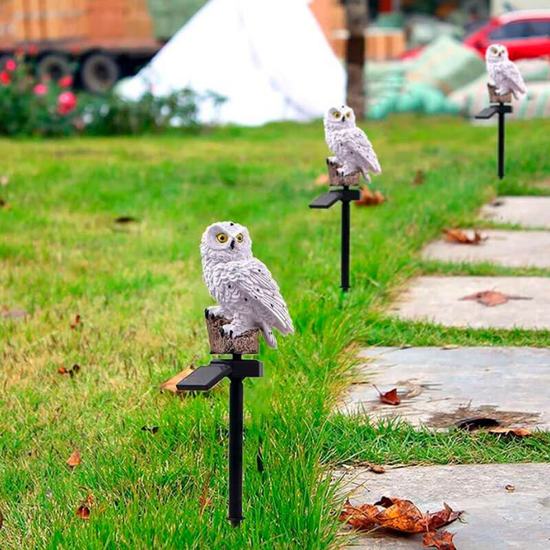 Solar-Powered Owl Garden Light