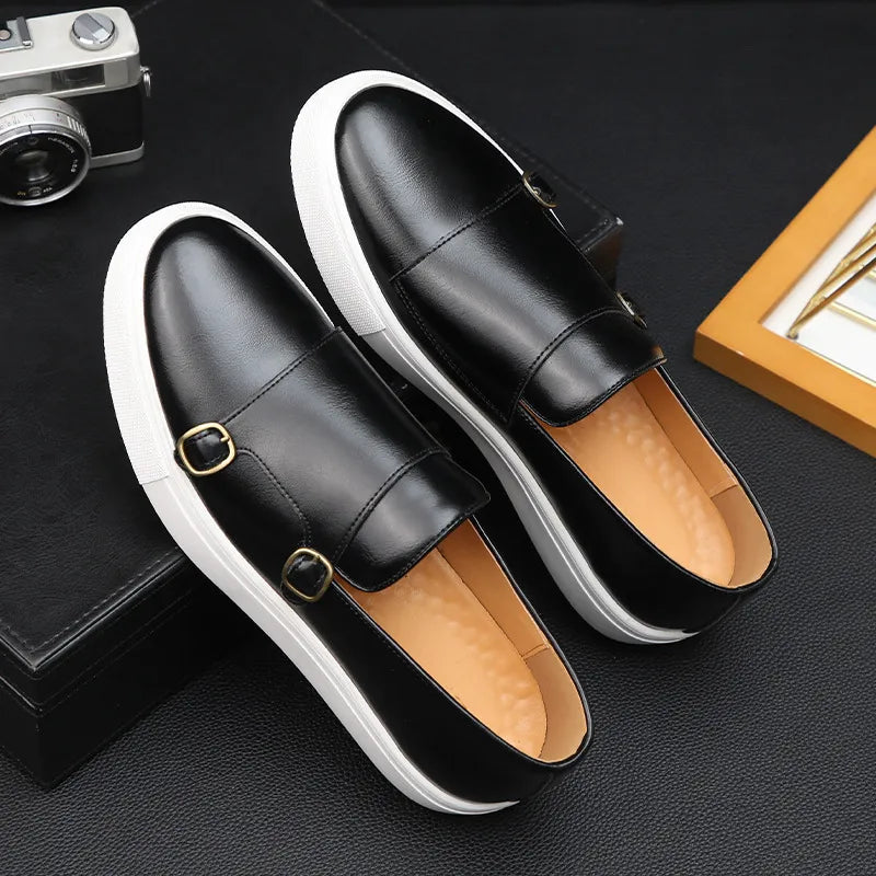 Sophisticated Slip-On Shoes with Buckle