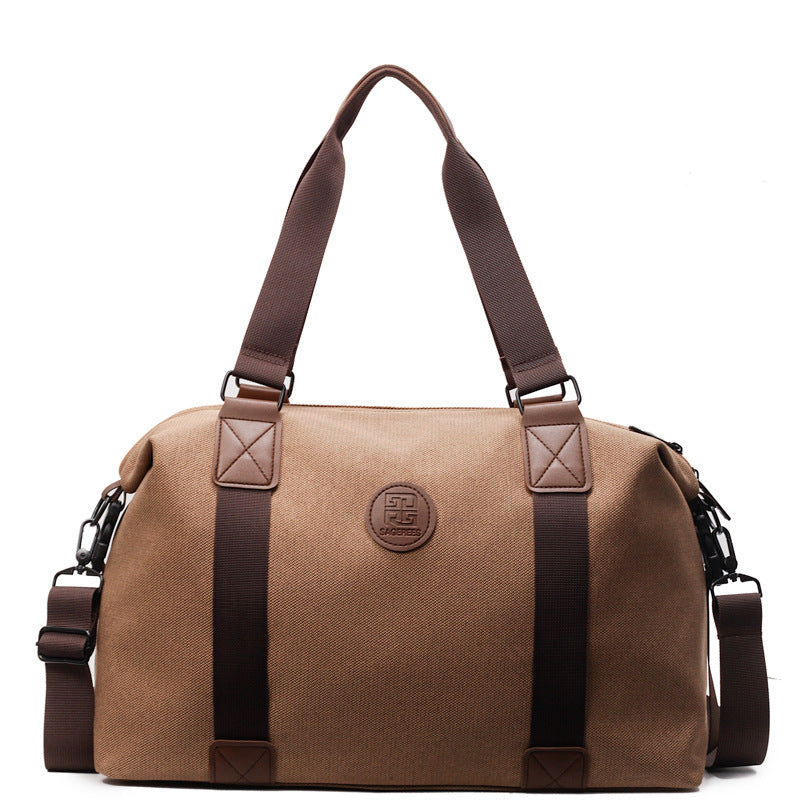 Sporty Duffel Bag with Multiple Compartments and Adjustable Shoulder Strap