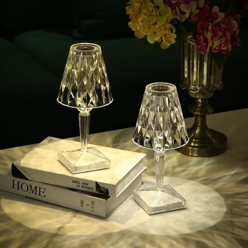 Table Lamp with Crystal Design