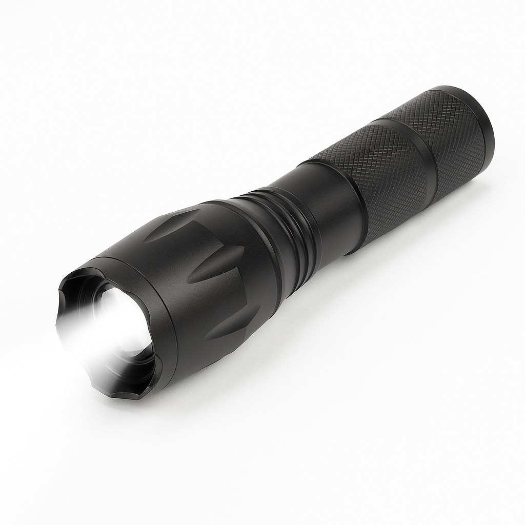Tactical LED Zoom Flashlight (Waterproof and Shockproof) with 5 Modes