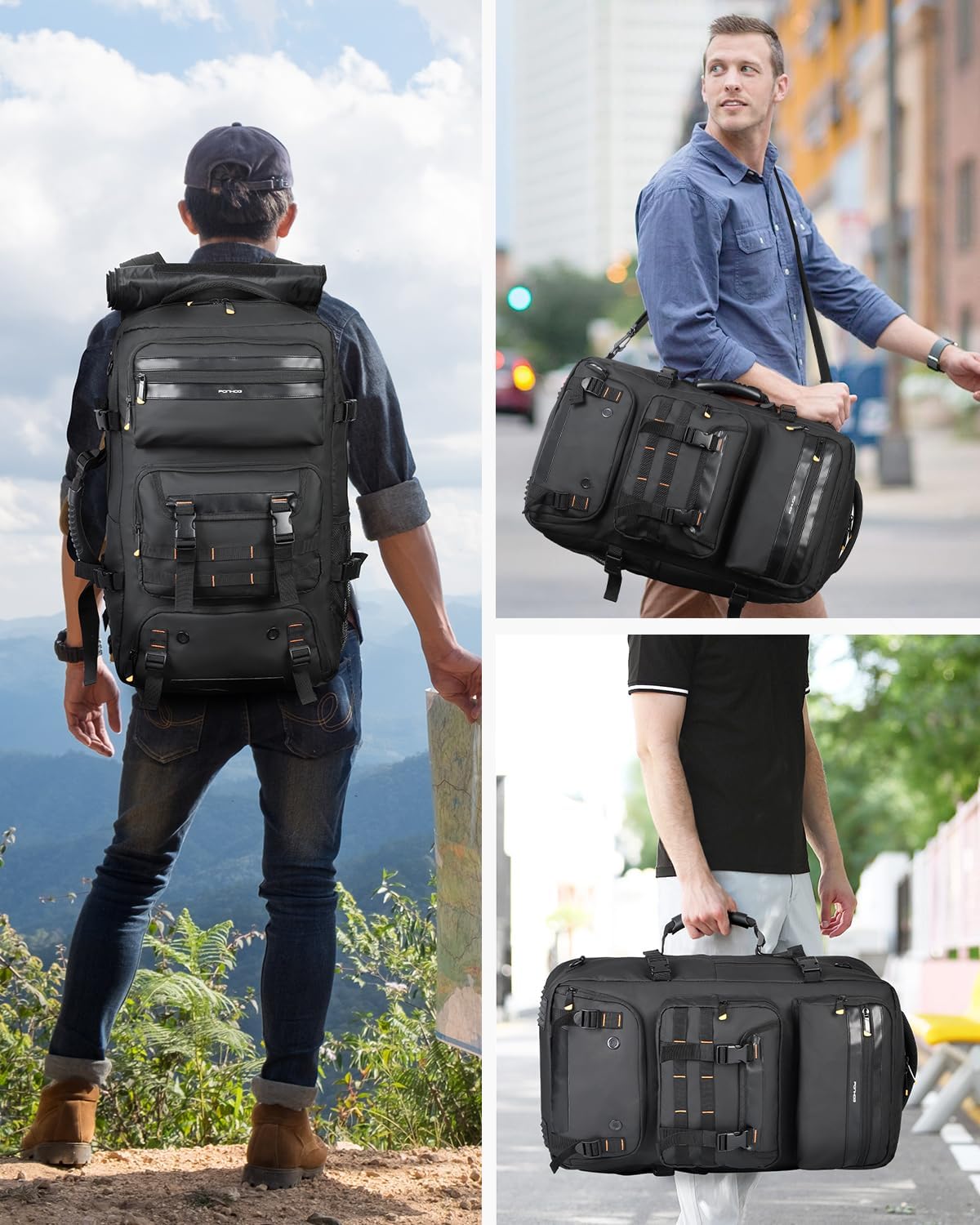 Travel Backpack - Carry-On Luggage with Shoe Compartment & USB Charging Port