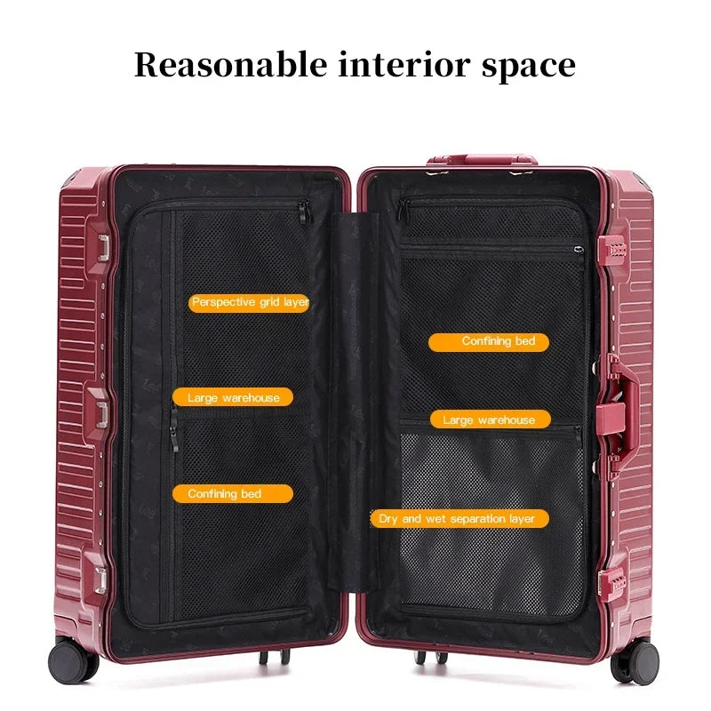 Unisex Hard Shell Travel Suitcase with Wide Grip Handle