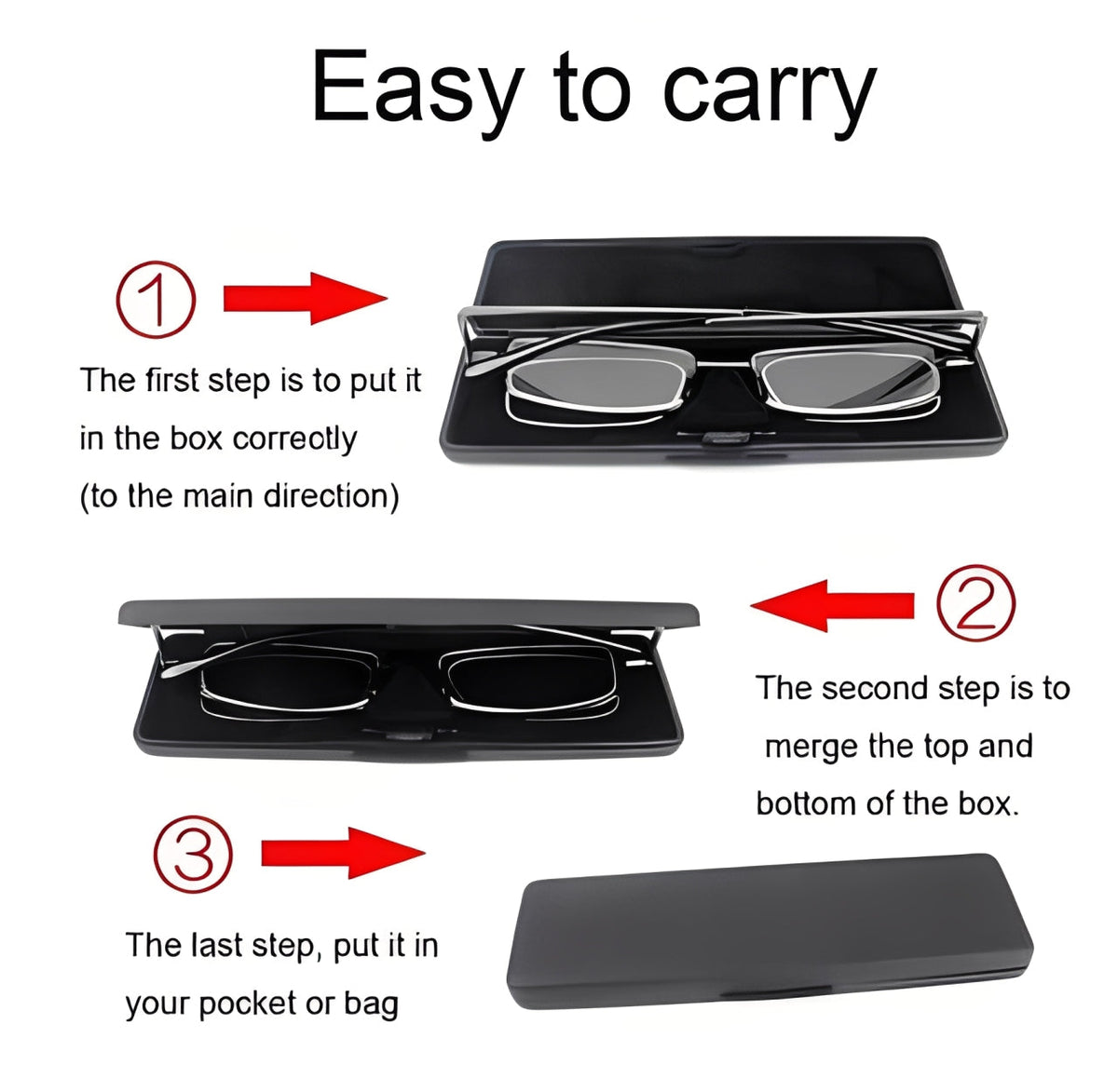 Unisex Lightweight Compact Folding Reading Glasses