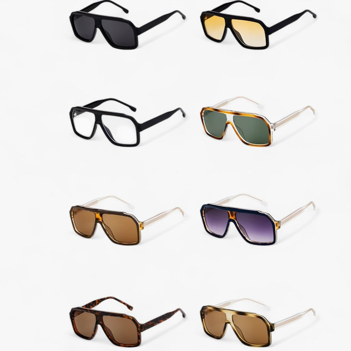 Unisex Oversized Windproof Punk Sunglasses with UV400 Lenses