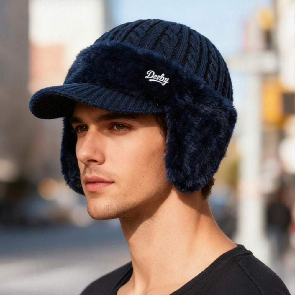 Unisex Winter Trapper Hat with Ear Flaps - Warm Beanie Cap