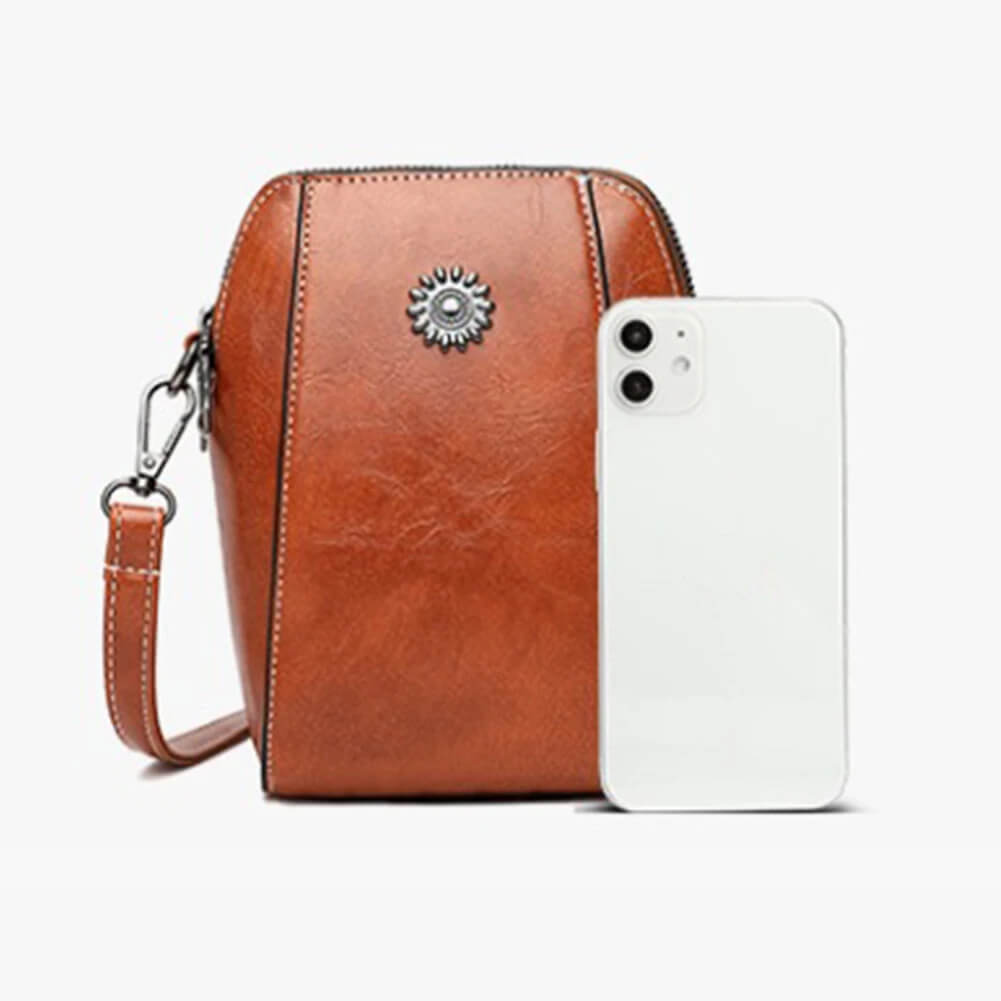 Vintage Crossbody Bag for Women - Adjustable Shoulder Strap, Compact Design and Elegant Style