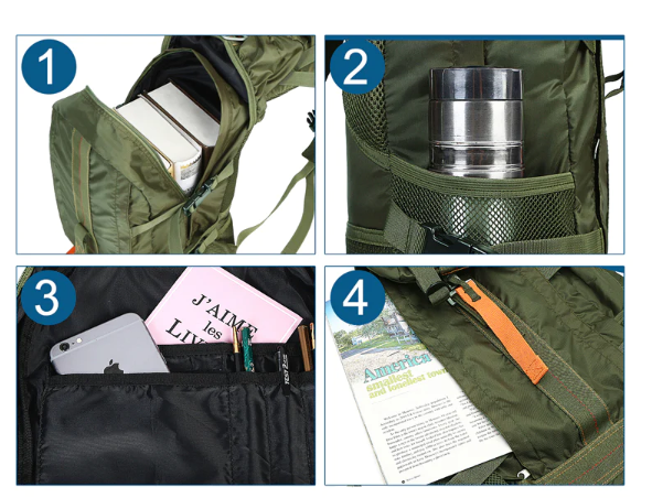 Water-Resistant Tactical Backpack with Large Capacity