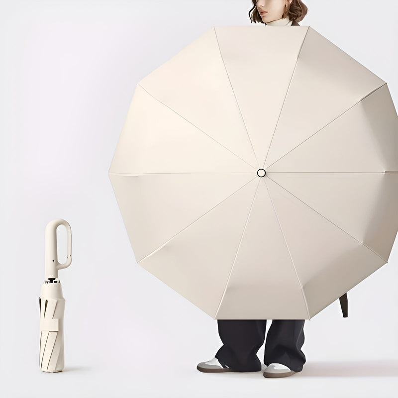 Weather Umbrella for Wind and Rain with Automatic Clip Handle