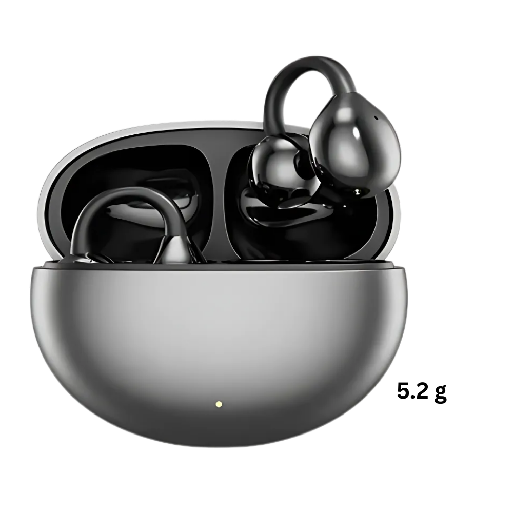 Wireless Bluetooth Clip-On Open-Ear Earbuds with Clear Sound