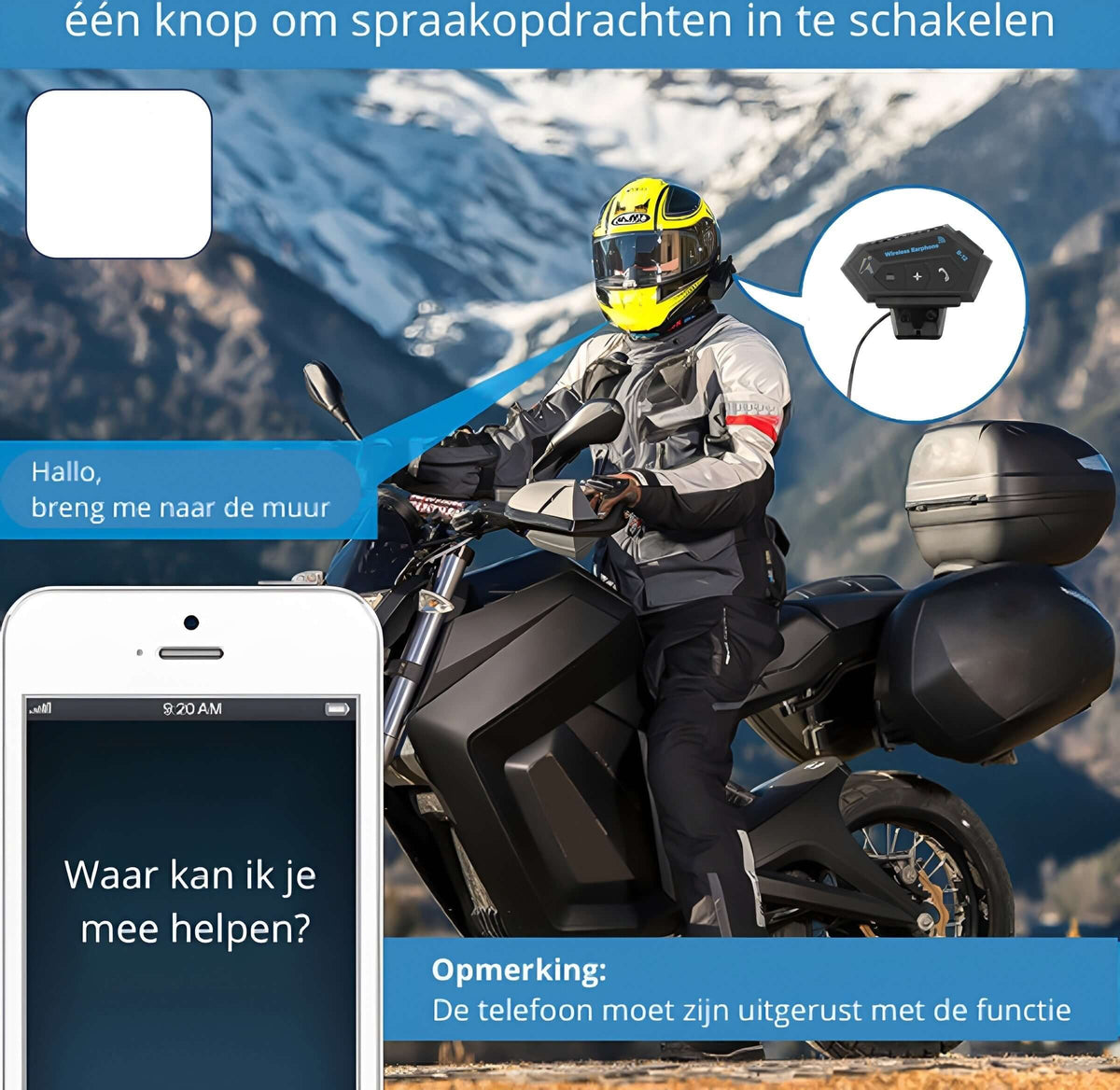 Wireless Motorcycle Helmet Headset
