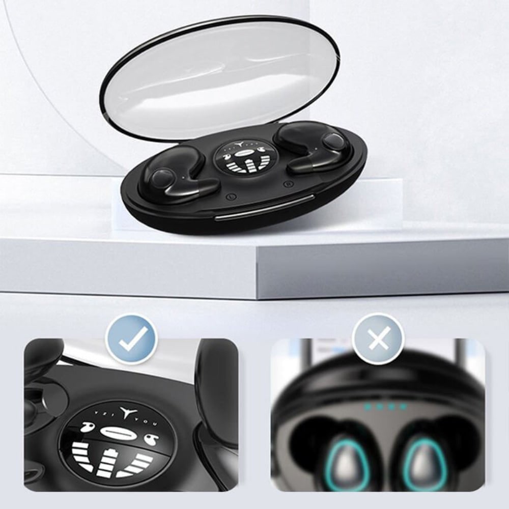 Wireless Noise-Cancelling Bluetooth In-Ear Earphones with Waterproof Design and LED Display