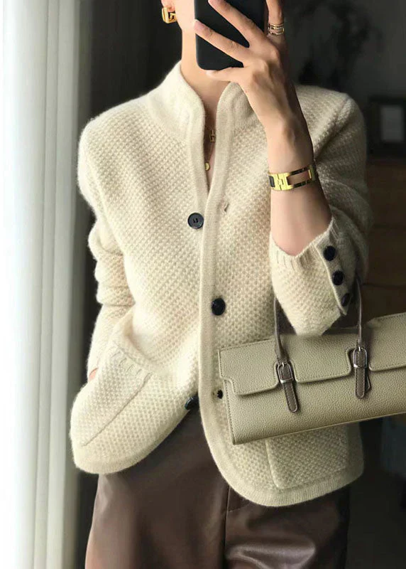 Women's Button-Front Crew Neck Cardigan