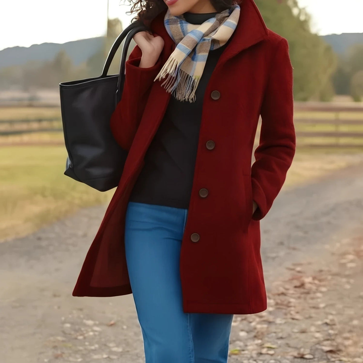 Women's Classic Button-Front Coat
