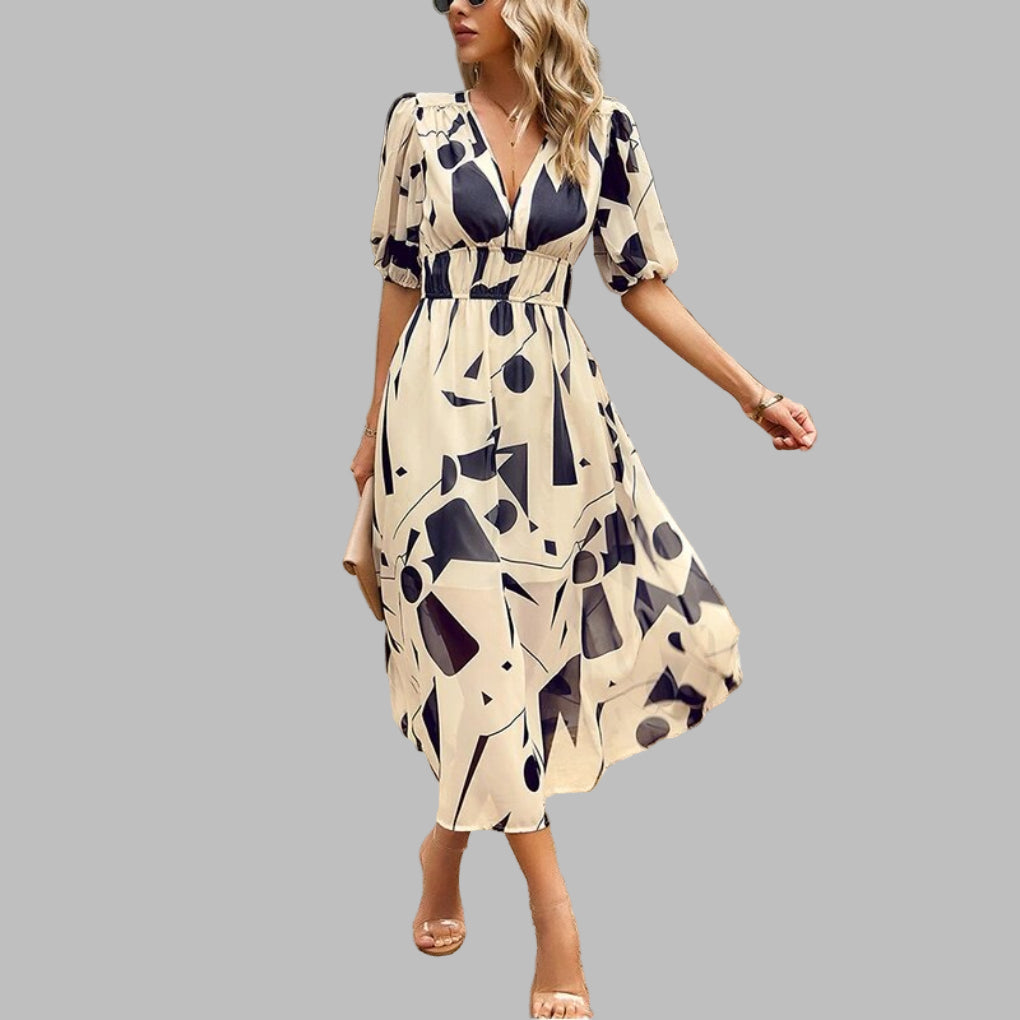 Women's Comfortable V-Neck Midi Dress