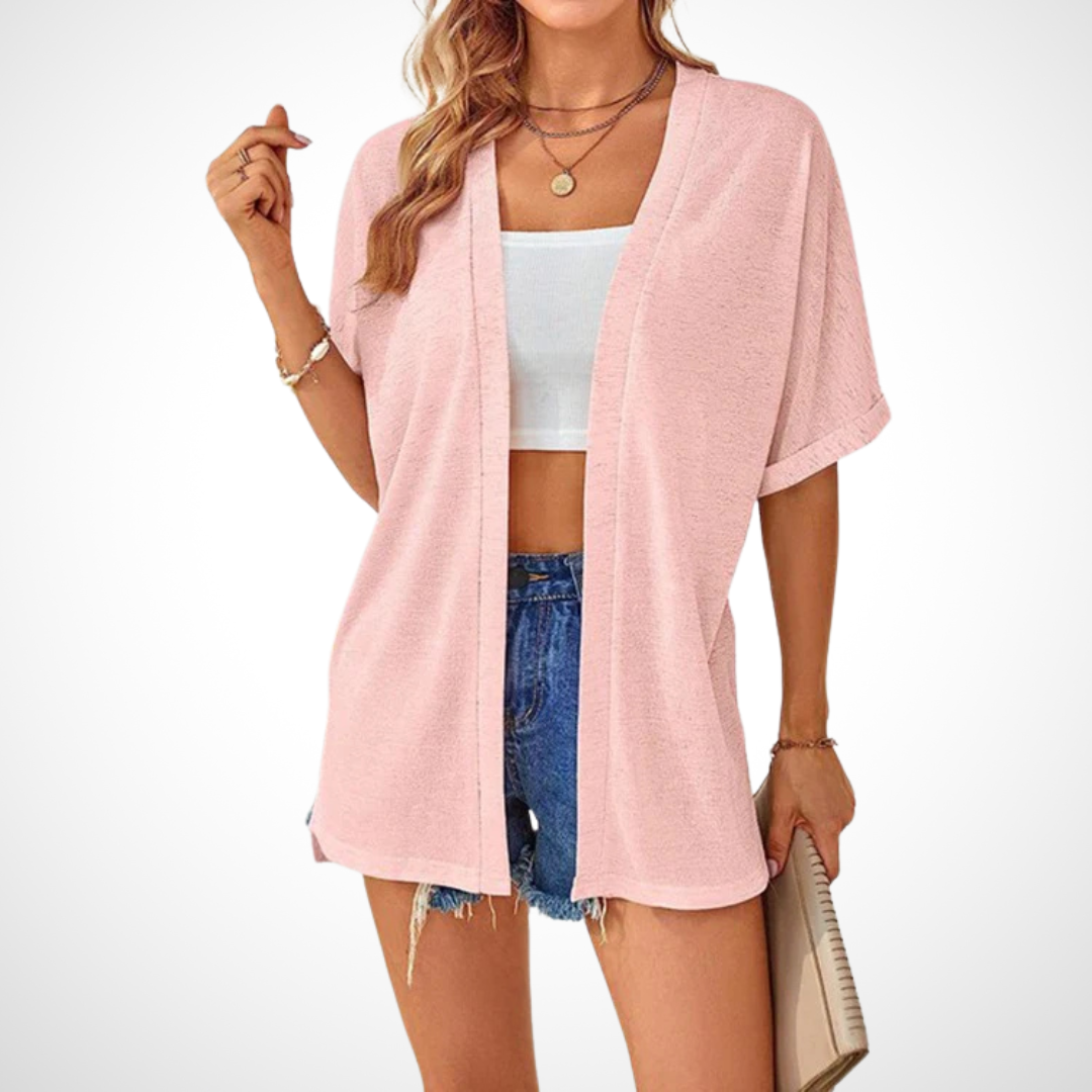 Women's Flowing Short-Sleeve Cardigan
