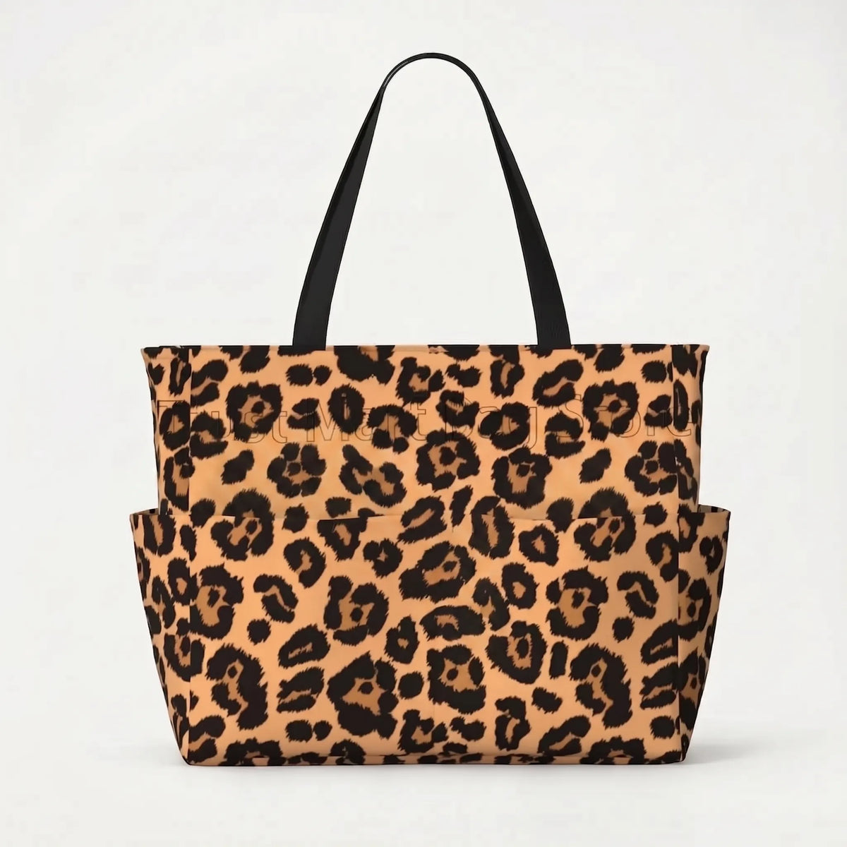 Women's Leopard Print Beach Tote Bag