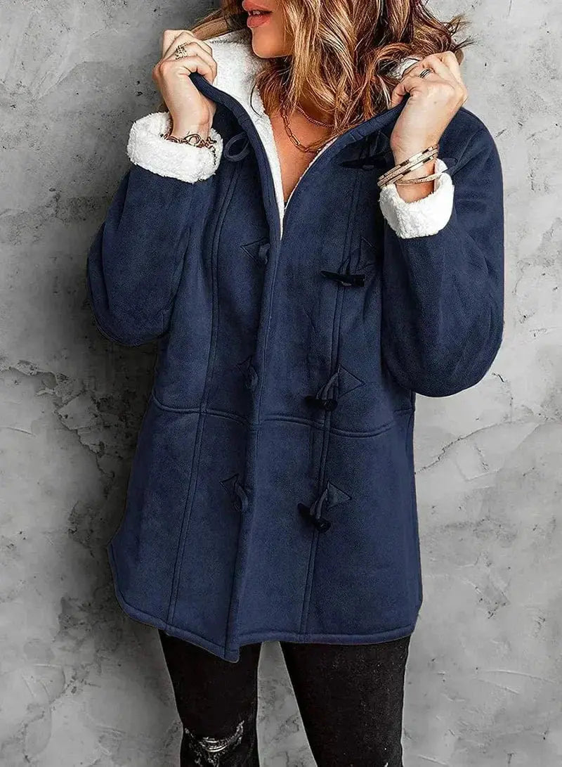 Women's Lined Hooded Coat with Tailored Silhouette