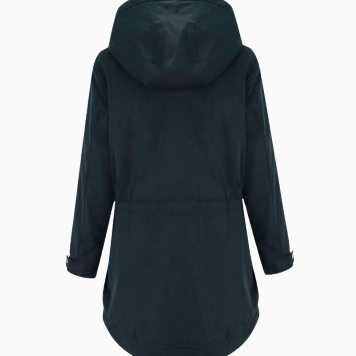 Women's Lined Hooded Parka Coat with Adjustable Waist