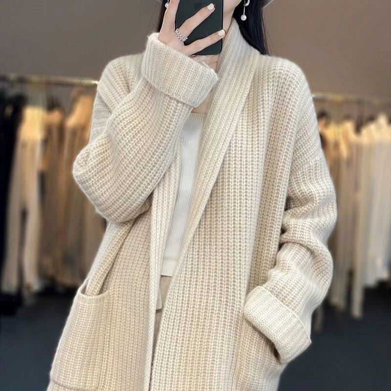 Women's Long Open-Front Cardigan