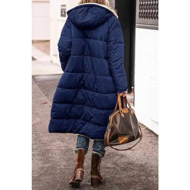 Women's Oversized Lined Coat with Relaxed Silhouette