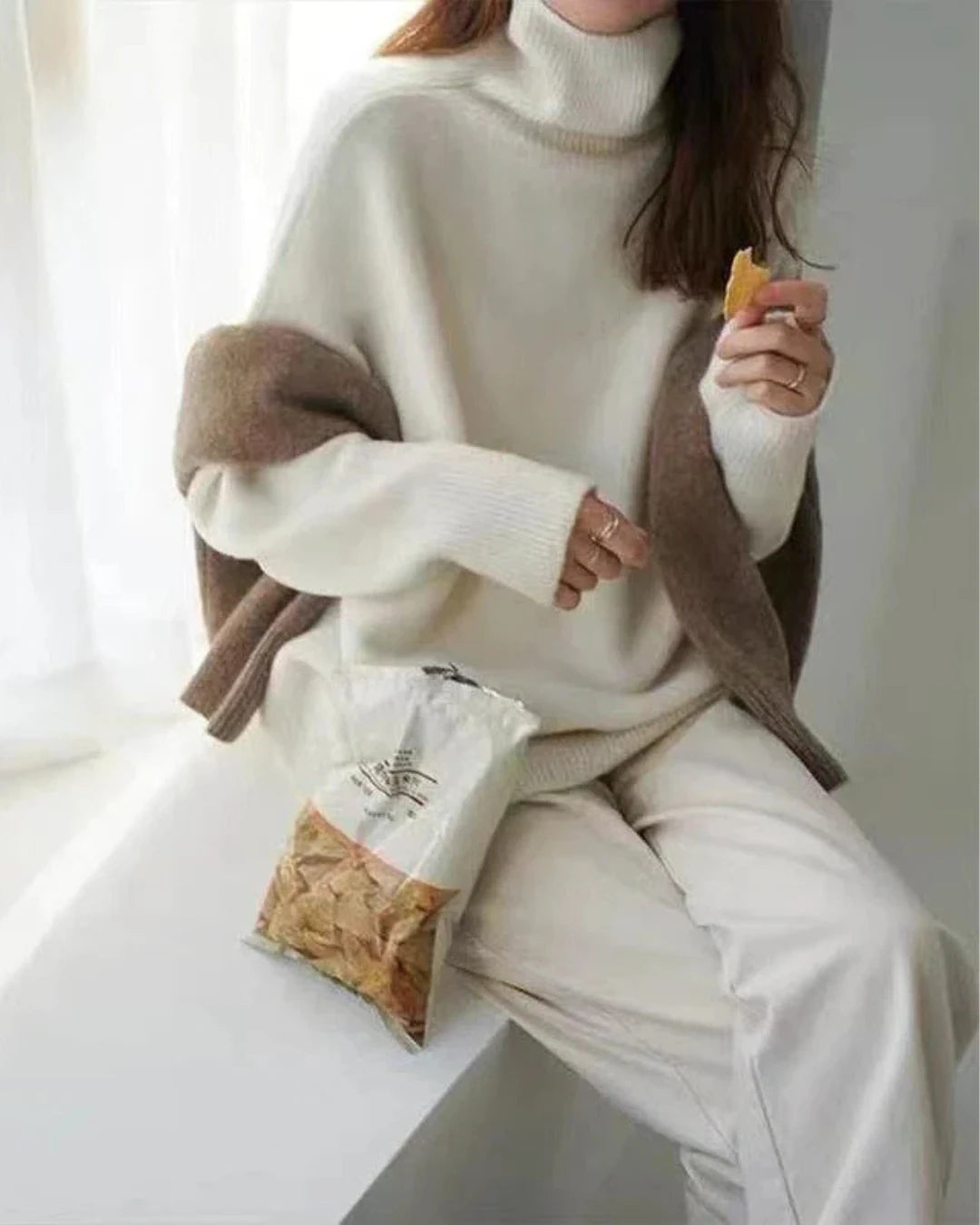 Women's Oversized Turtleneck Sweater