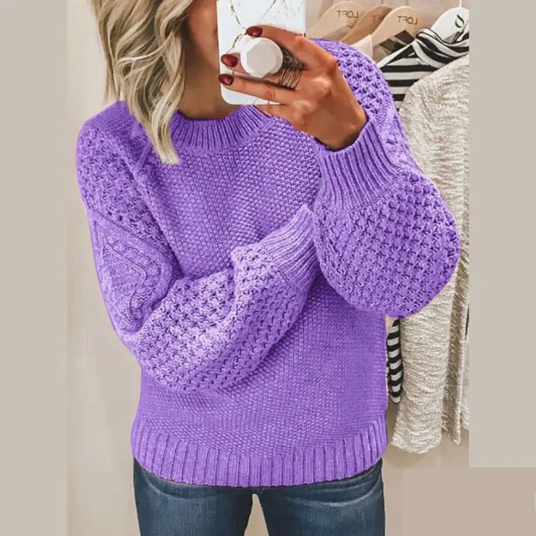 Women's Relaxed-Fit Long-Sleeve Sweater