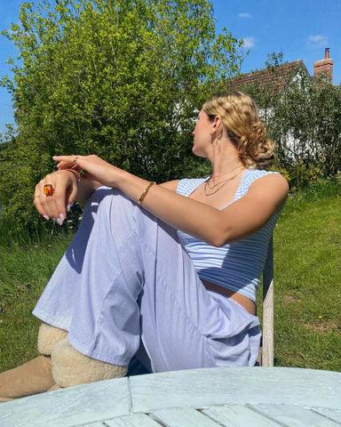 Women's Relaxed Fit Lounge Pants with Elastic Waist and Side Pockets - Soft, Lightweight and Comfortable