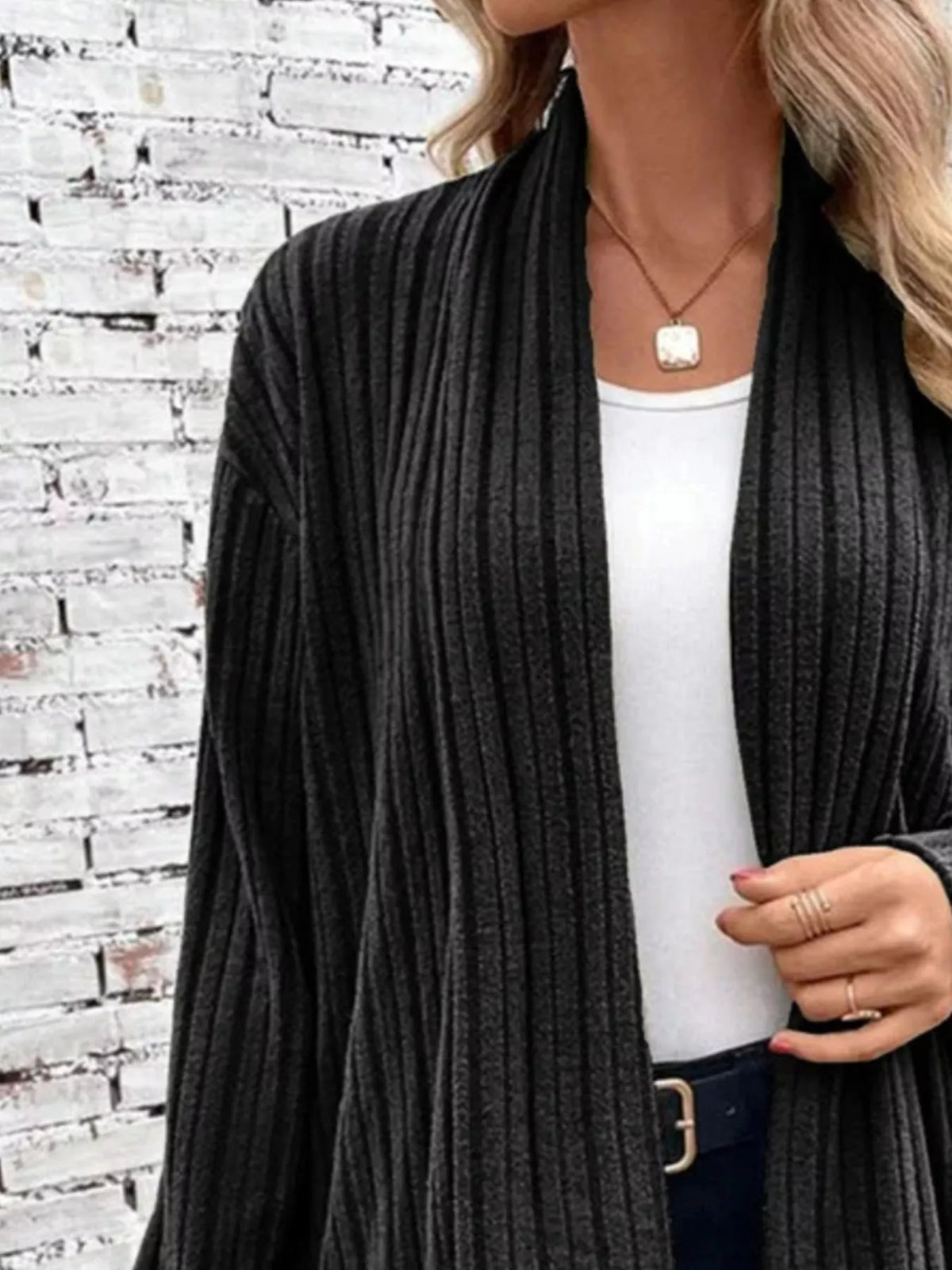 Women's Relaxed Open-Front Cardigan