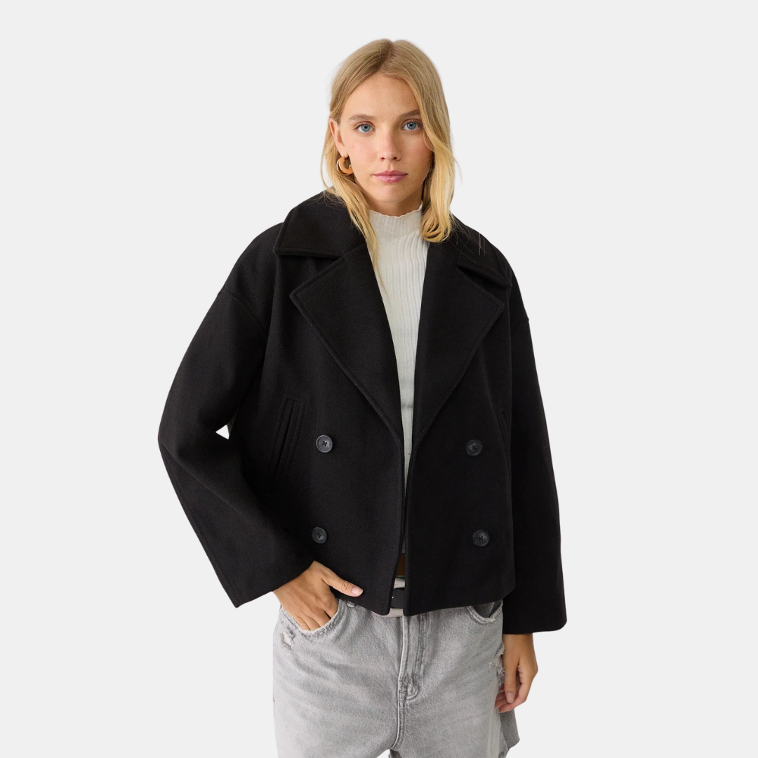 Women's Short Double-Breasted Jacket for Autumn & Winter