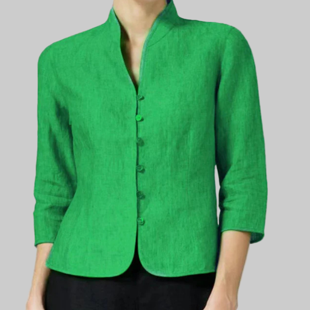 Women's Stand-Collar Blouse