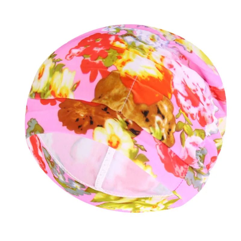 Women's Stretch Turban Swim Cap for Long Hair