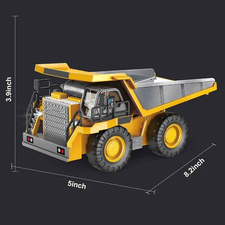 1:20 Scale All-Terrain Remote Control Excavator Toy with Metal Attachments