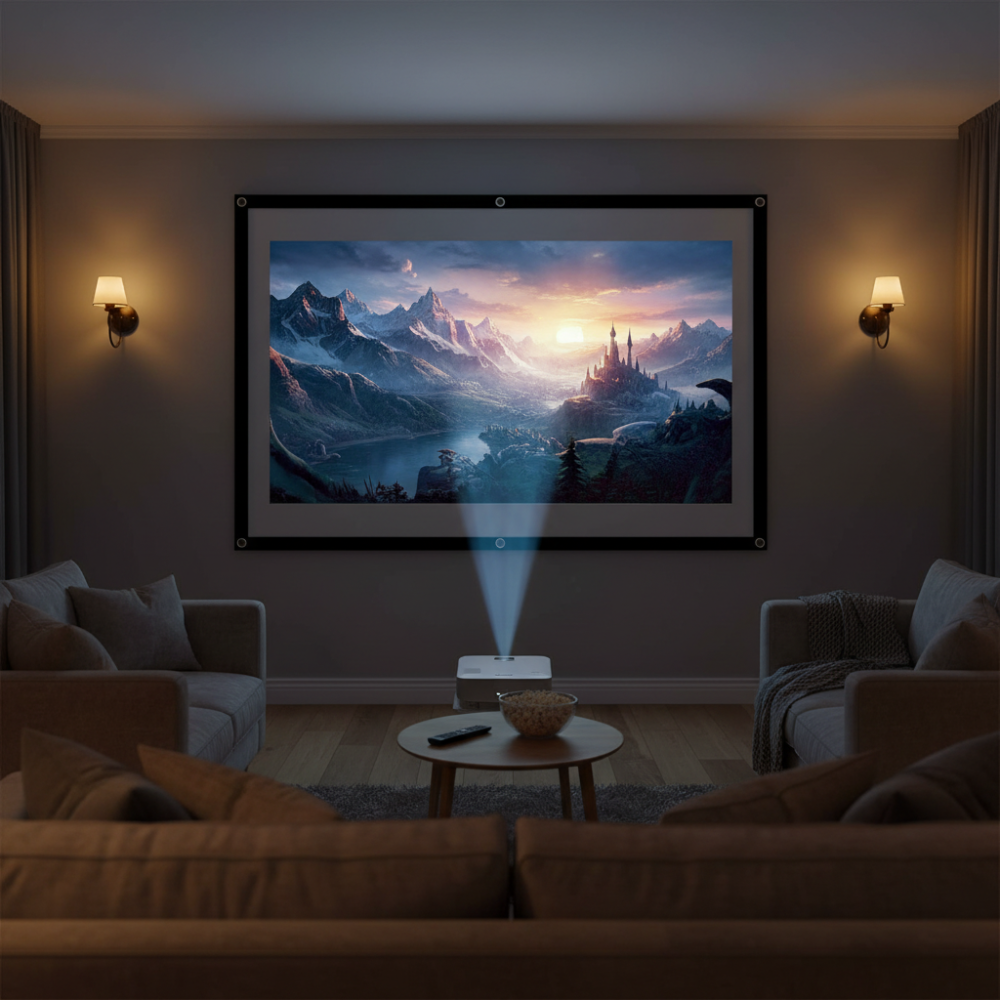 100-Inch Portable Projector Screen — 16:9 Aspect Ratio