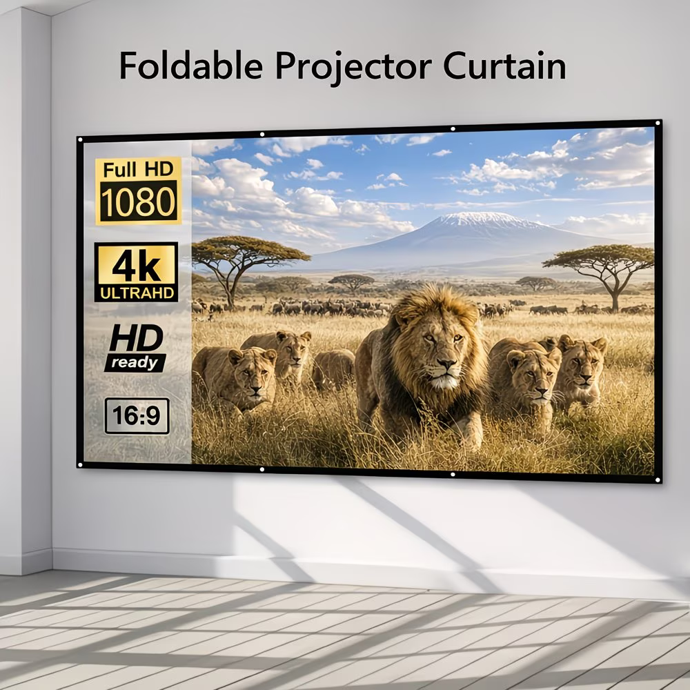 100-Inch Portable Projector Screen — 16:9 Aspect Ratio