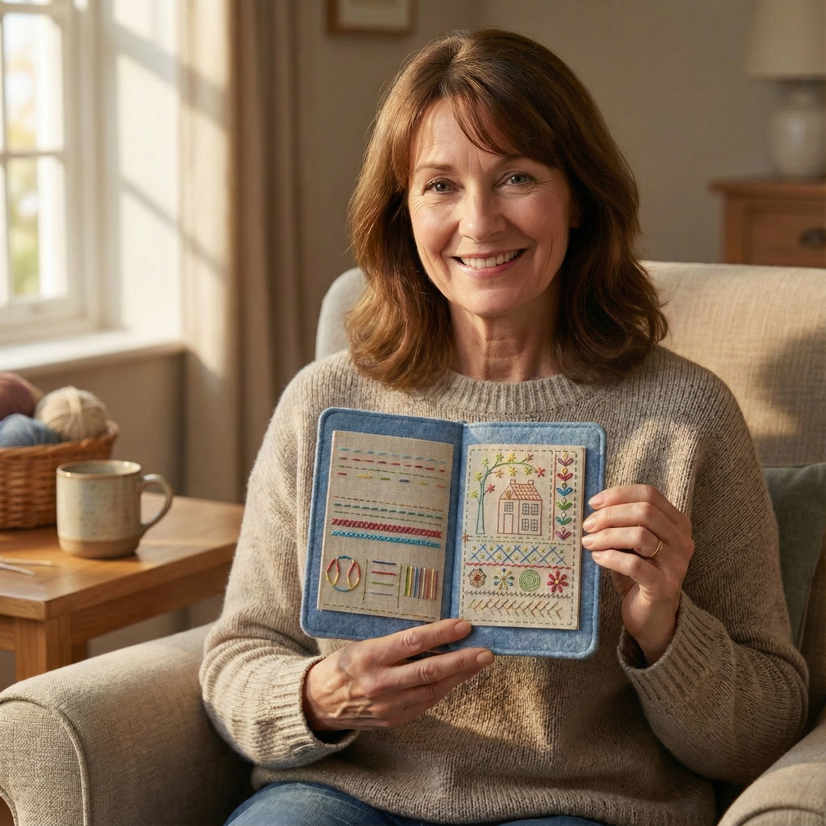 106-Stitch Step-by-Step Embroidery Book Set - Practice on Linen Pages