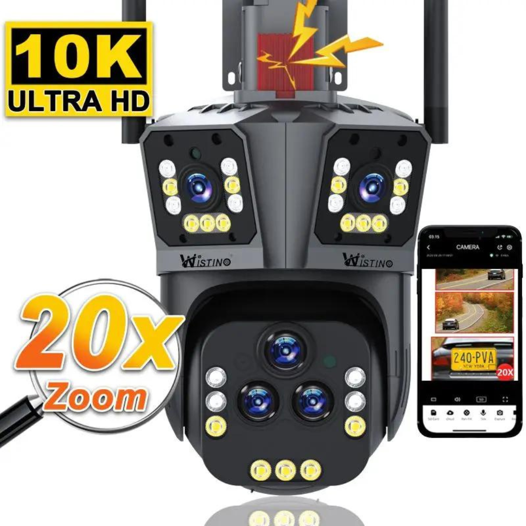 10K WiFi Security Camera with 20MP and 20x Zoom