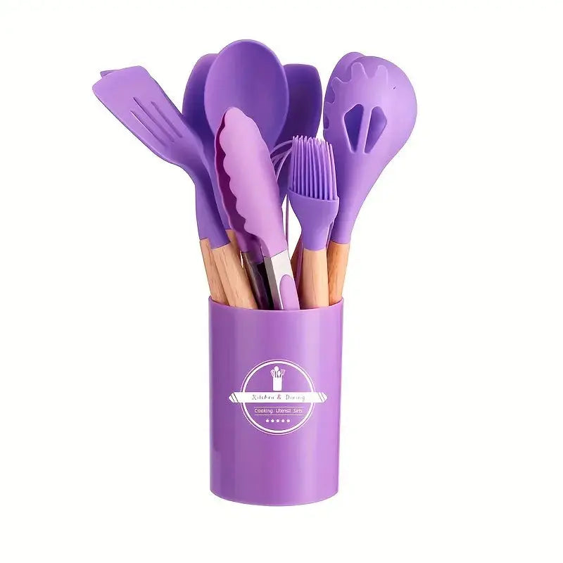 12-Piece Silicone Kitchen Utensil Set for Everyday Cooking
