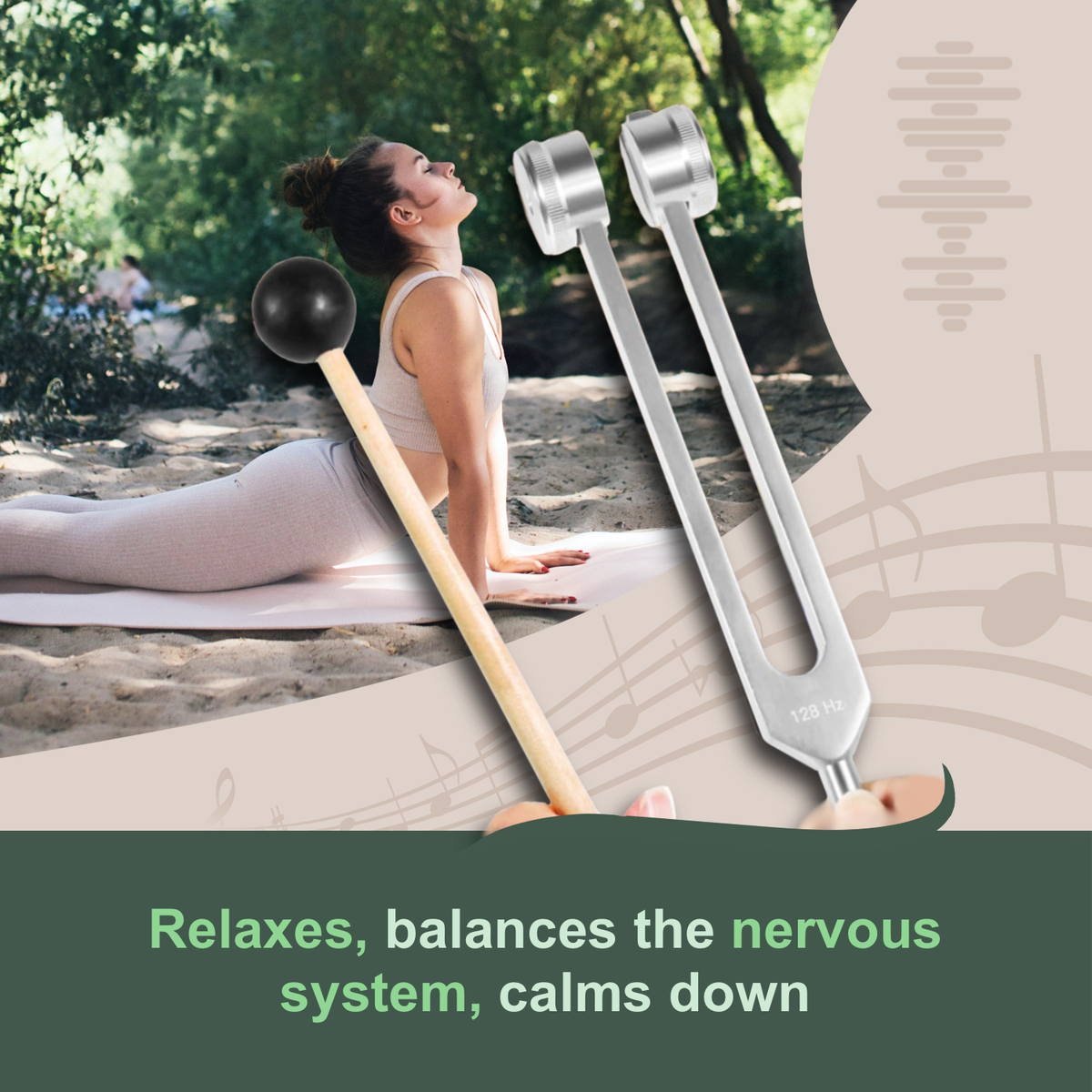 128 Hz Therapeutic Tuning Fork for Sound Therapy