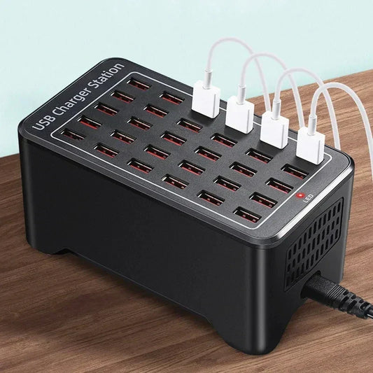 15-Port USB Charging Hub with 2.4A Fast Charging for Multiple Devices
