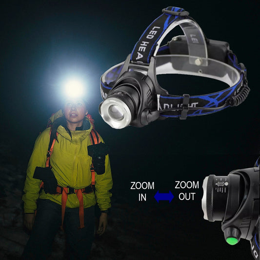 1800-Lumen Headlamp with Adjustable Focus and Zoom