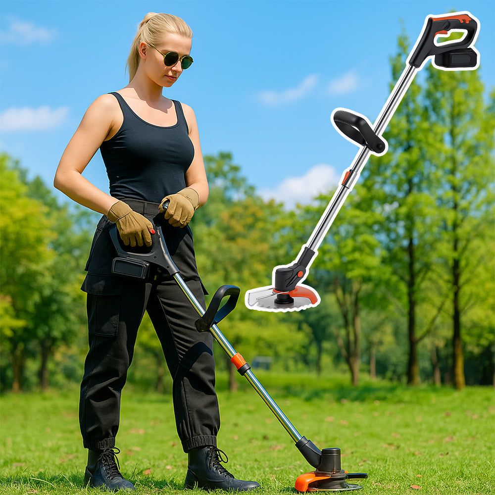 180W Grass Trimmer & Weed Remover with Telescopic Shaft & Battery