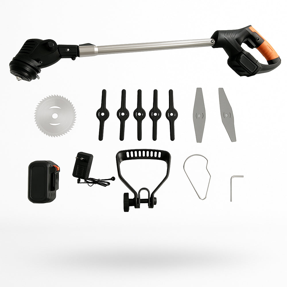 180W Grass Trimmer & Weed Remover with Telescopic Shaft & Battery
