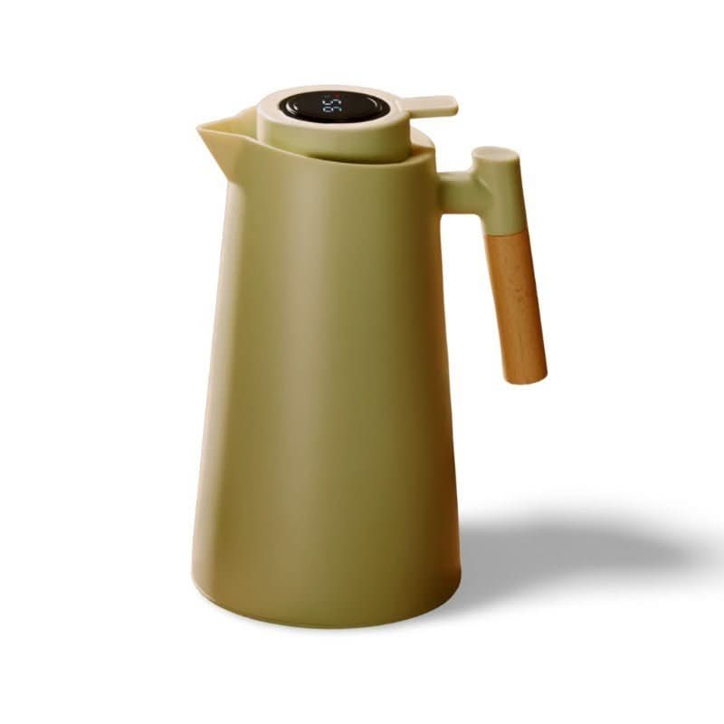 1L Double-Walled Stainless Steel Thermal Carafe with Digital Display