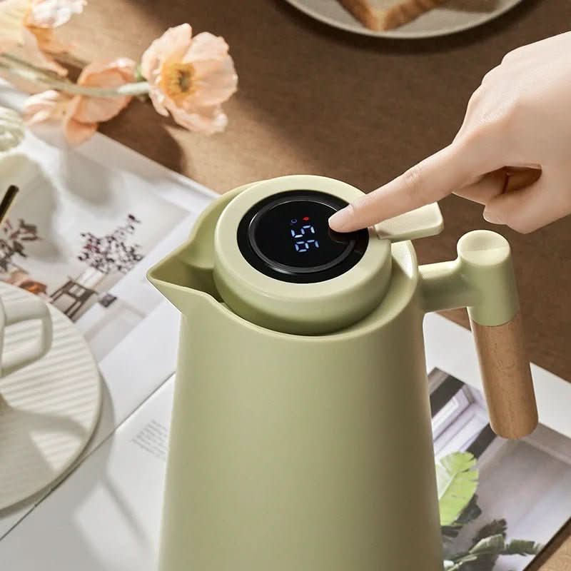 1L Double-Walled Stainless Steel Thermal Carafe with Digital Display