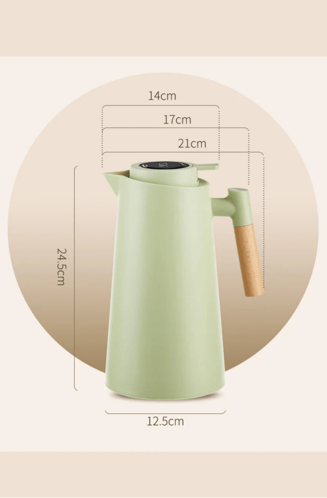 1L Double-Walled Stainless Steel Thermal Carafe with Digital Display