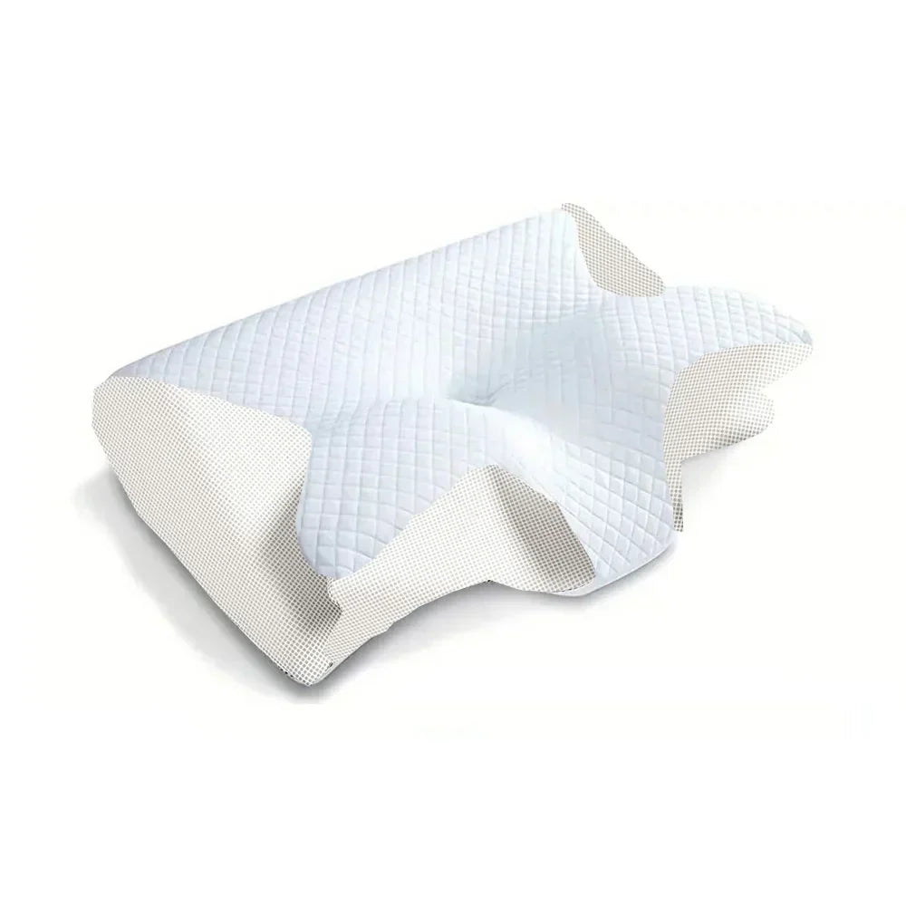 2-in-1 Memory Foam Neck Support Pillow with Ergonomically Contoured Profile
